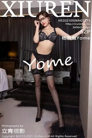 [XiuRen秀人网]No.3373_女神杨晨晨Yome私房黑色情趣内衣配黑色蕾丝吊袜极致魅惑写真52P